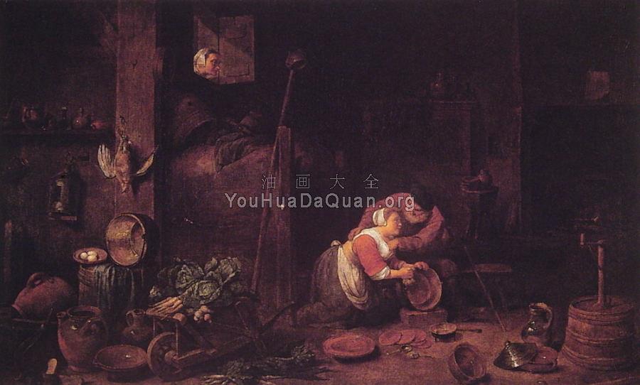 Der Alte Und Die Kuchenmagd - 费迪南德·乔治·沃德穆勒